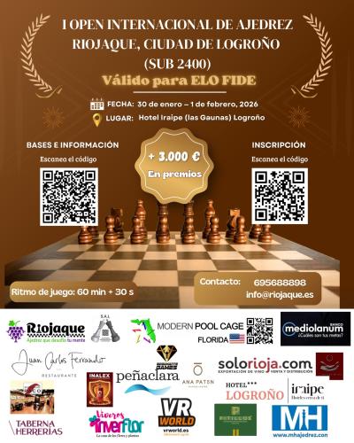 I Open Internacional de ajedrez (sub-2400) Riojaque